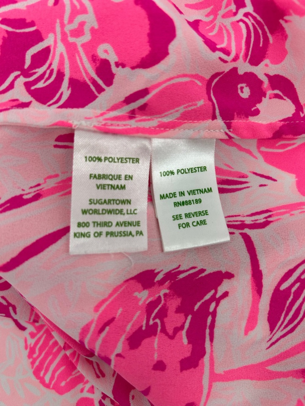 Lilly Pulitzer Langston Coral Reef Tint Flamingle blouse - Picture 7 of 8